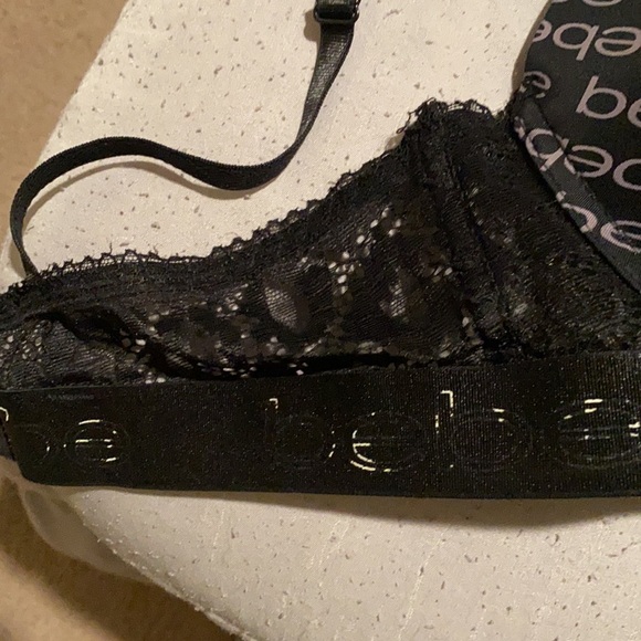 Bebe Black Laced Bra 38C Underwire - Picture 4 of 6